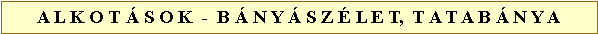 Sz�vegdoboz: A L K O T � S O K  -  B � N Y � S Z � L E T,  T A T A B � N Y A